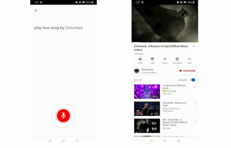 YouTube: Busca por voz é aprimorada e reproduz vídeos automaticamente Captura de tela da ferramenta de pesquisa por voz do YouTube atualizada.