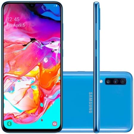 Galaxy A70 ganha atualização oficial de segurança de maio de 2019 galaxy a70 azul vendido no brasil