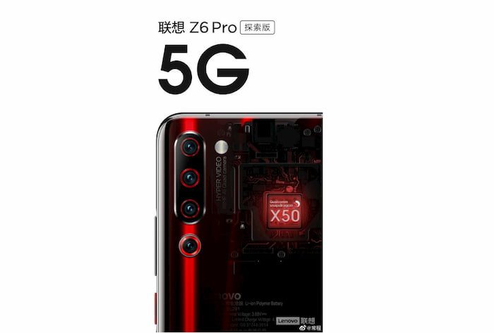 Traseira transparente do Lenovo Z6 Pro Explorer Edition.