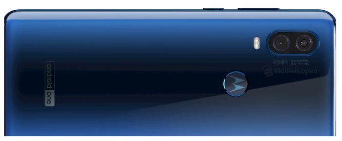 Motorola One Vision aparece na cor azul antes de ser oficializado Traseira do Motorola One Vision na cor azul.