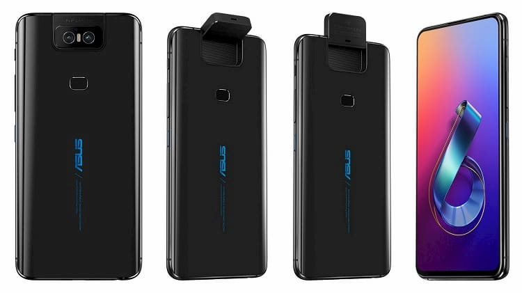 ASUS 6Z é lançado na Índia com Snapdragon 855 e Câmera Flip Zenfone 6 ou ASUS 6Z em vários ângulos.