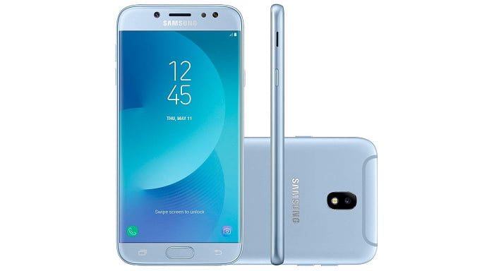 Galaxy J7 Pro começa a receber atualização para o Android 9 Pie Galaxy J7 Pro na cor azul.