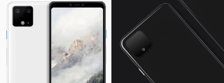 Google Pixel 4 vaza em imagens nas cores verde menta e branco Google Pixel 4 comparativo de imagem oficial e renderização de fã.