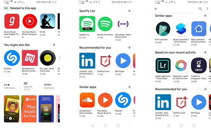 Google Play Store com base no Material Design é disponibilizada em APK Captura de tela da nova versão em APK do Google Play Store.