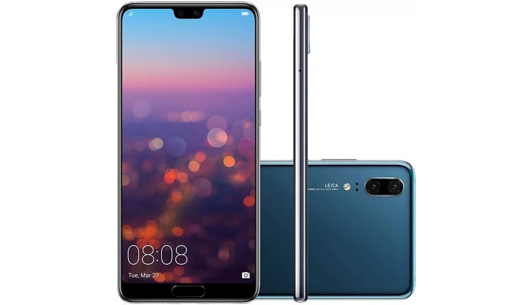 Huawei P20 e P20 Pro recebem o pacote de segurança de maio de 2019 Huawei P20 na cor azul.