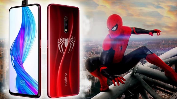 Realme X case especial do filme Homem-Aranha: Longe de Casa.