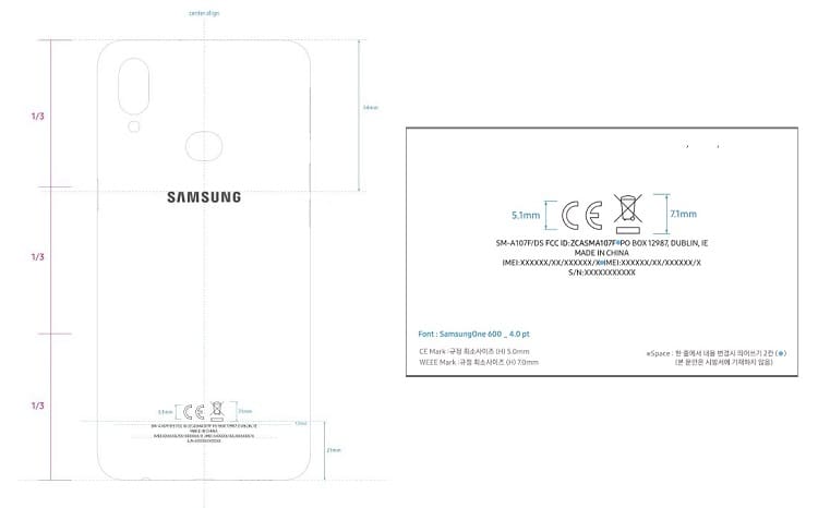 Galaxy A10s recebe nova certificação indicando lançamento iminente Galaxy A10s certificação no FCC.