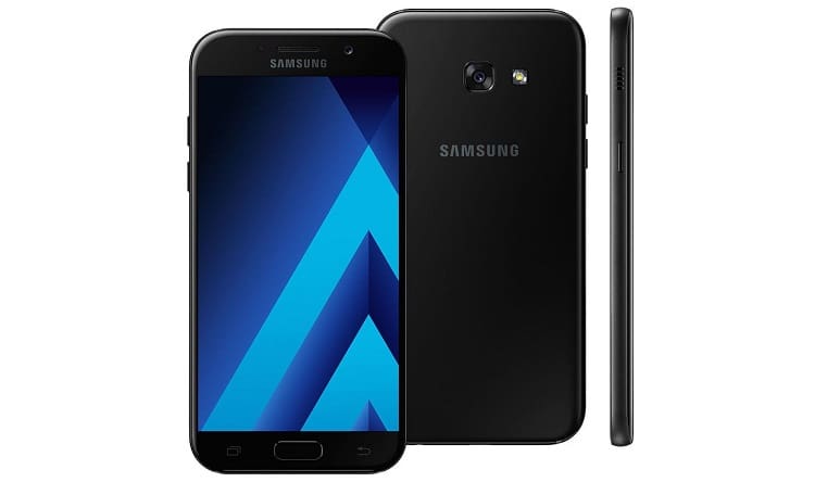 Galaxy A5 2017 começa a receber pacote de segurança de junho de 2019 Samsung Galaxy A5 2017 na cor preta.