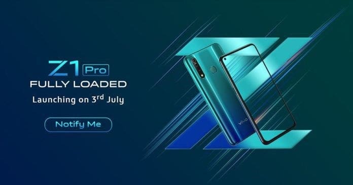 Vivo Z1 Pro tem data de lançamento oficial revelada Data de lançamento do Vivo Z1 Pro.