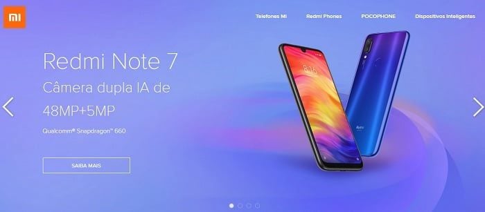 Xiaomi inicia vendas através de seu site oficial no Brasil Captura de tela da loja virtual da Xiaomi no Brasil.