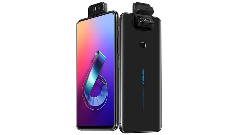 Zenfone 6 na cor preta.