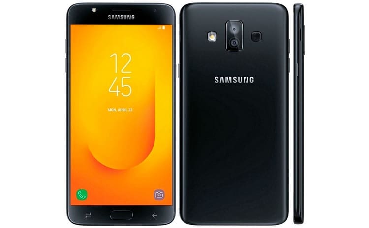 Galaxy J7 Duo começa a receber o Android 9 Pie no Brasil Galaxy J7 Duo na cor preta.