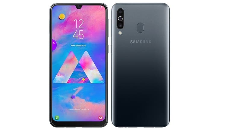 Galaxy M20 e M30 começam a receber o patch de segurança de agosto Galaxy M30 preto.
