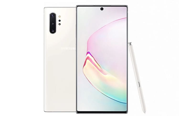 Samsung Galaxy Note 10 e Note 10+ são anunciados oficialmente Galaxy Note 10 na cor Aura White.