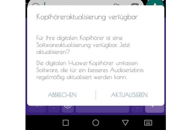Huawei P30 e P30 Pro - Atualização aprimora o som em fones de ouvido Captura de tela atualização Huawei P30 e P30 Pro.
