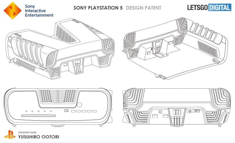 PlayStation 5 tem suposto design revelado em registro de patente Design do suposto PS5.
