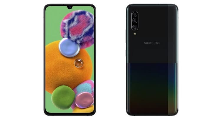 Galaxy A90 5G é oficializado com Snapdragon 855 e até 8 GB de RAM Galaxy A90 5G na cor preta.