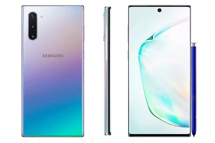 Samsung Galaxy Note 10 e Note 10+ são lançados no Brasil Galaxy Note 10 na cor Aura Glow.