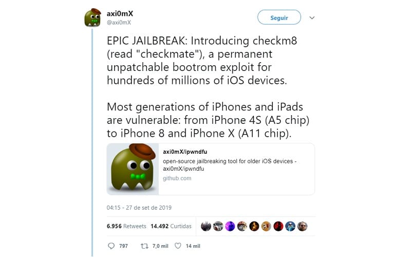 iPhone 4s ao iPhone X: Falha pode levar a um jailbreak permanente iPhones podem ganhar jailbreak permanente.