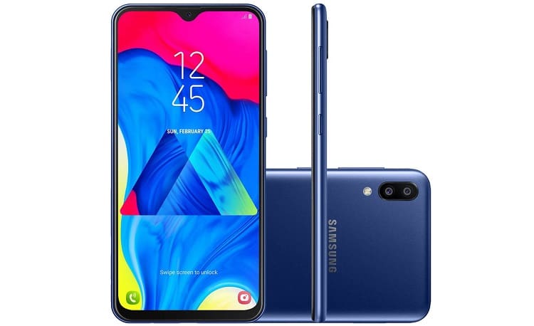 Galaxy M10 azul.