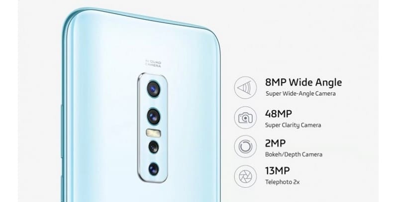 Vivo V17 Pro é oficializado na Índia com Snapdragon 675 e 8 GB de RAM Câmeras traseiras Vivo V17 Pro.