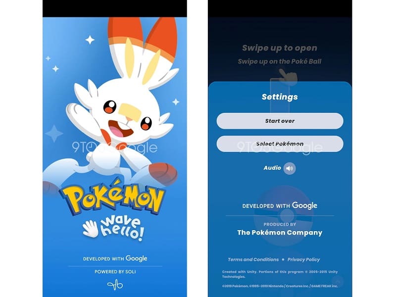 Google e Pokémon criam jogo para demonstrar a tecnologia Soli do Pixel 4 Captura de tela Pokémon Wave Hello.