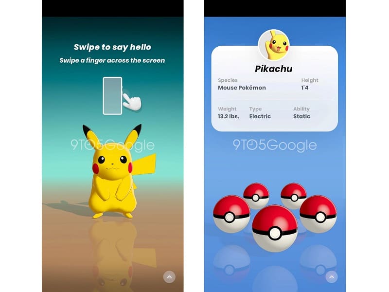 Google e Pokémon criam jogo para demonstrar a tecnologia Soli do Pixel 4 Captura de tela app Pokémon Wave Hello.