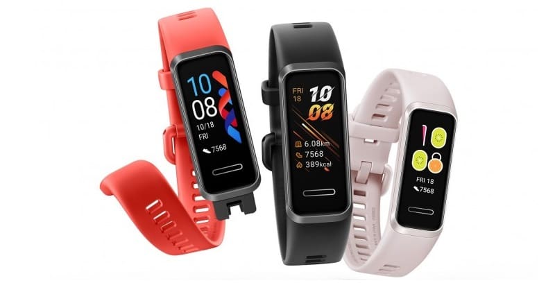 Huawei Band 4 é oficial com tela colorida e conector USB-A Huawei Band 4 cores.