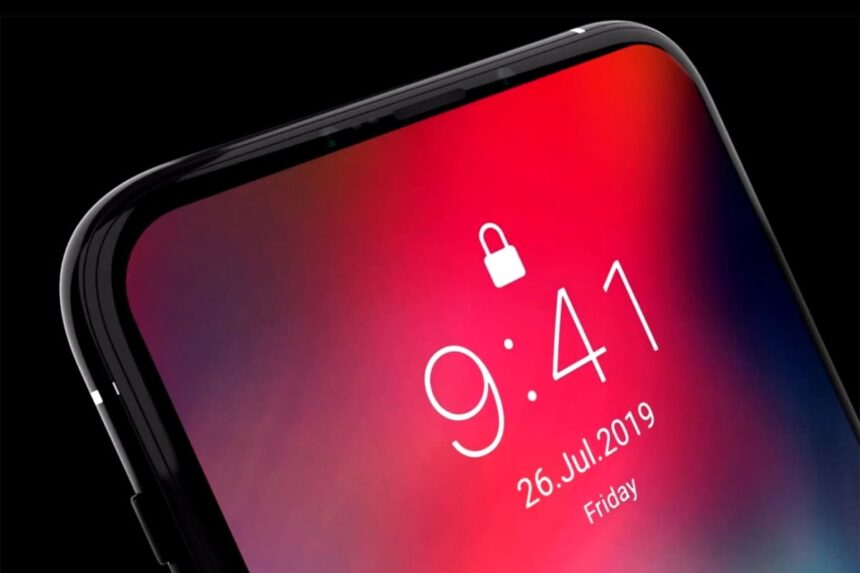 Apple iPhone 12 render da tela sem entalhe.