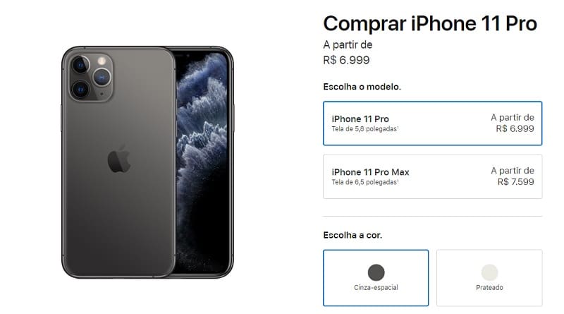 Linha iPhone 11 chega ao Brasil com preços partindo de R$ 4.999 Apple inicia pré-venda da linha iPhone 11 no Brasil.