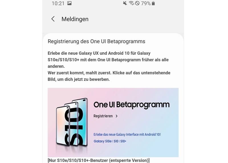 Galaxy S10 recebe Android 10 Beta com One UI 2.0 na Alemanha Android 10 beta chega a linha Galaxy S10 na Alemanha.