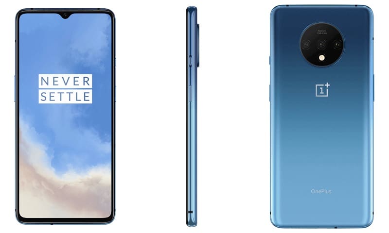 OnePlus 7T azul.