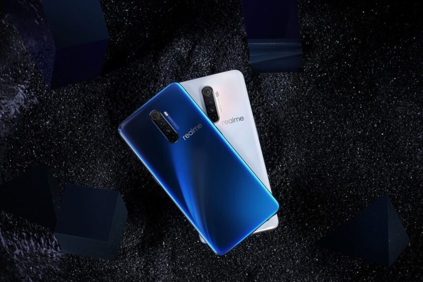 Realme X2 Pro branco ou azul.