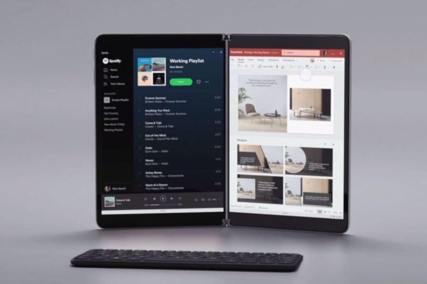 Windows 10X é anunciado para PCs dobráveis.