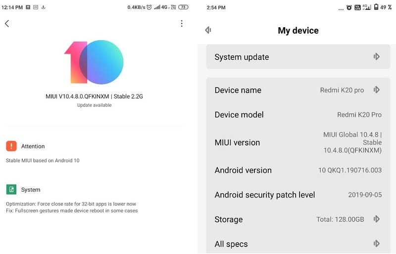 Xiaomi Mi 9T Pro recebe atualização para o Android 10 com a MIUI 10 Xiaomi Mi 9T Pro update Android 10.