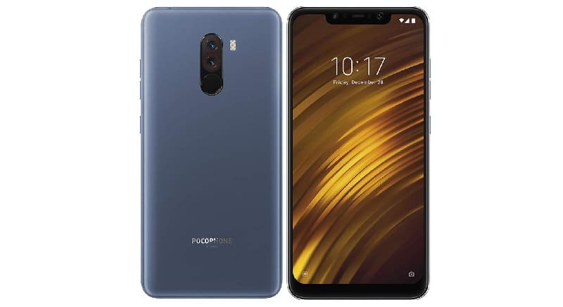 Pocophone F1 é atualizado para versão estável da MIUI 11 Pocophone F1 imagem da parte frontal e da parte traseira.