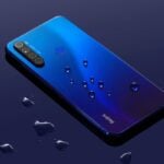 Imagem ilustrativa de um smartphone da linha Redmi Note na cor azul.