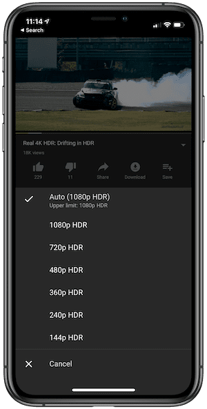 iPhone 11 e variantes ganham suporte ao recurso HDR do YouTube youtube hdr iphone 11