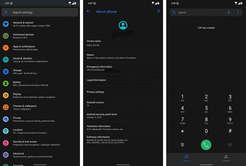 ASUS Zenfone 5Z ganha versão beta do Android 10 com a nova ZenUI 6 Zenfone 5Z modo escuro no Android 10 com ZenUI 6.