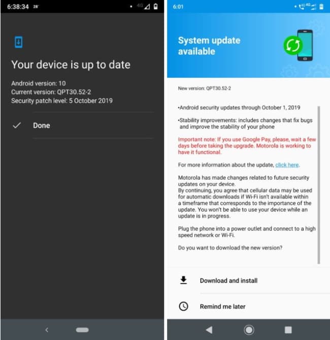 Motorola One Power recebe atualização beta do Android 10 android 10 beta para o motorola one power