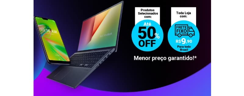 ASUS Black November oferece até 50% de desconto na loja oficial Captura de tela da promoção Black November da ASUS Brasil.