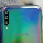 Parte traseira do Galaxy A70.