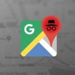 Imagem do ícone do Google Maps com símbolo de navegação anônima.