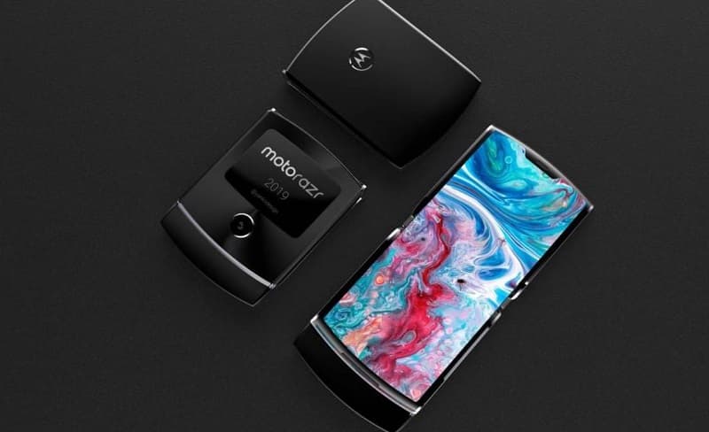 Renderização não oficial do Motorola Razr 2019.