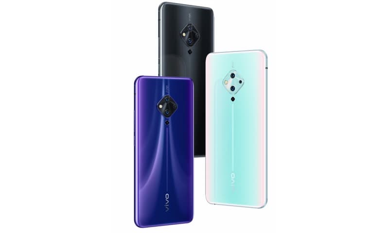 Vivo S5 é lançado com Snapdragon 712, 8 GB de RAM e quatro câmeras Vivo S5 nas cores azul escuro, preto e azul claro.
