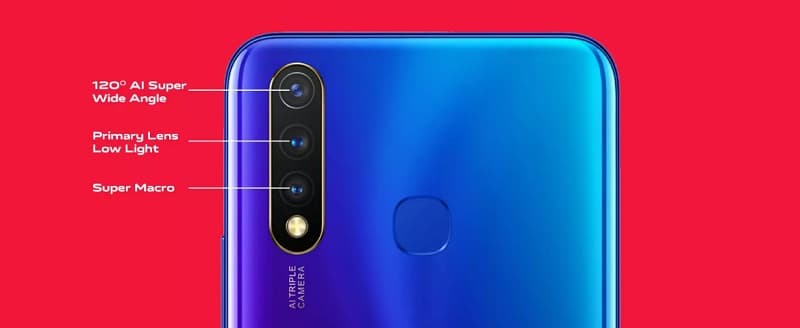 Vivo U20 é oficializado com Snapdragon 675 e até 6 GB de RAM Detalhe das câmeras do Vivo U20.