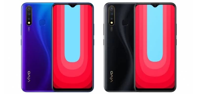 Vivo U20 é oficializado com Snapdragon 675 e até 6 GB de RAM Vivo U20 nas cores azul e preto.