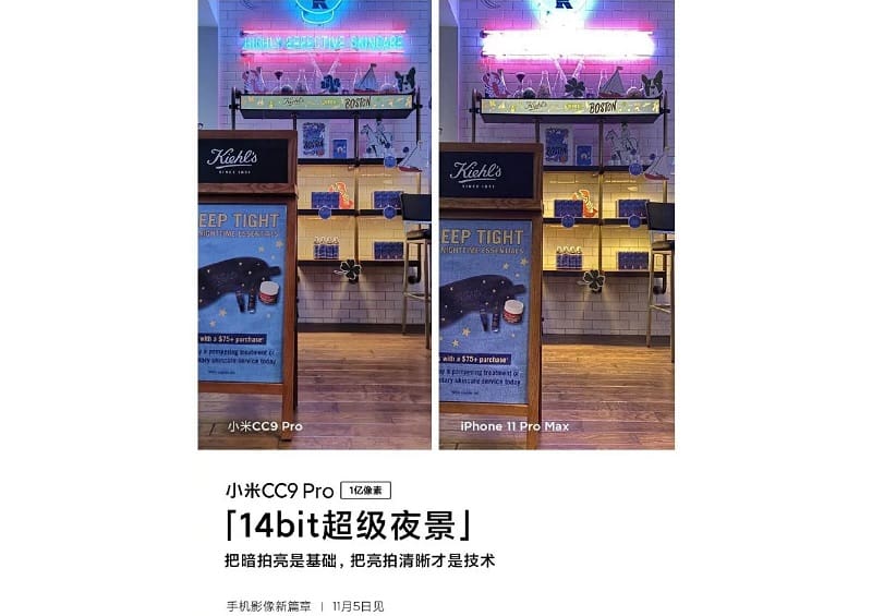 Xiaomi Mi CC9 Pro tem detalhes sobre câmeras e processador revelados Comparativo de modo noturno do CC9 Pro e do iPhone 11 Pro Max.