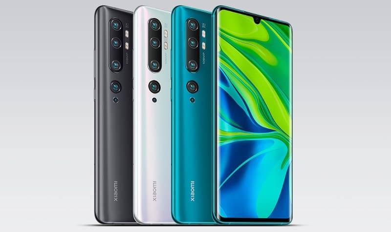 Xiaomi lança Mi CC9 Pro com cinco câmeras e bateria de 5.260 mAh CC9 Pro em três cores, preto, branco e verde.