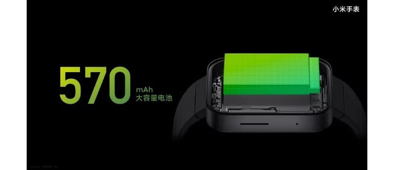Xiaomi oficializa Mi Watch com processador Snapdragon Wear 3100 Capacidade de bateria do Mi Watch.